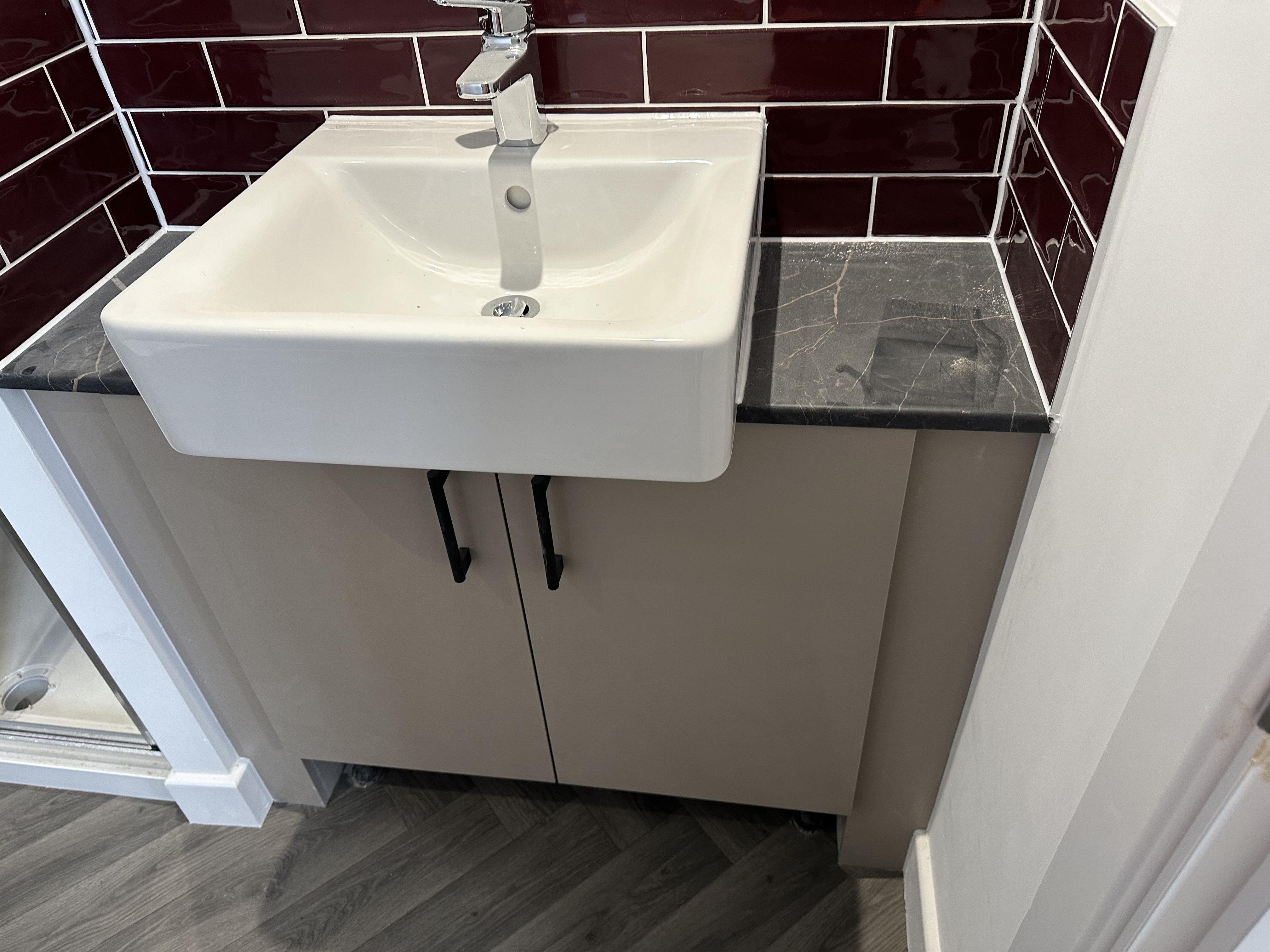 Fitted bathroom vanity by Ellis Joinery Lincs