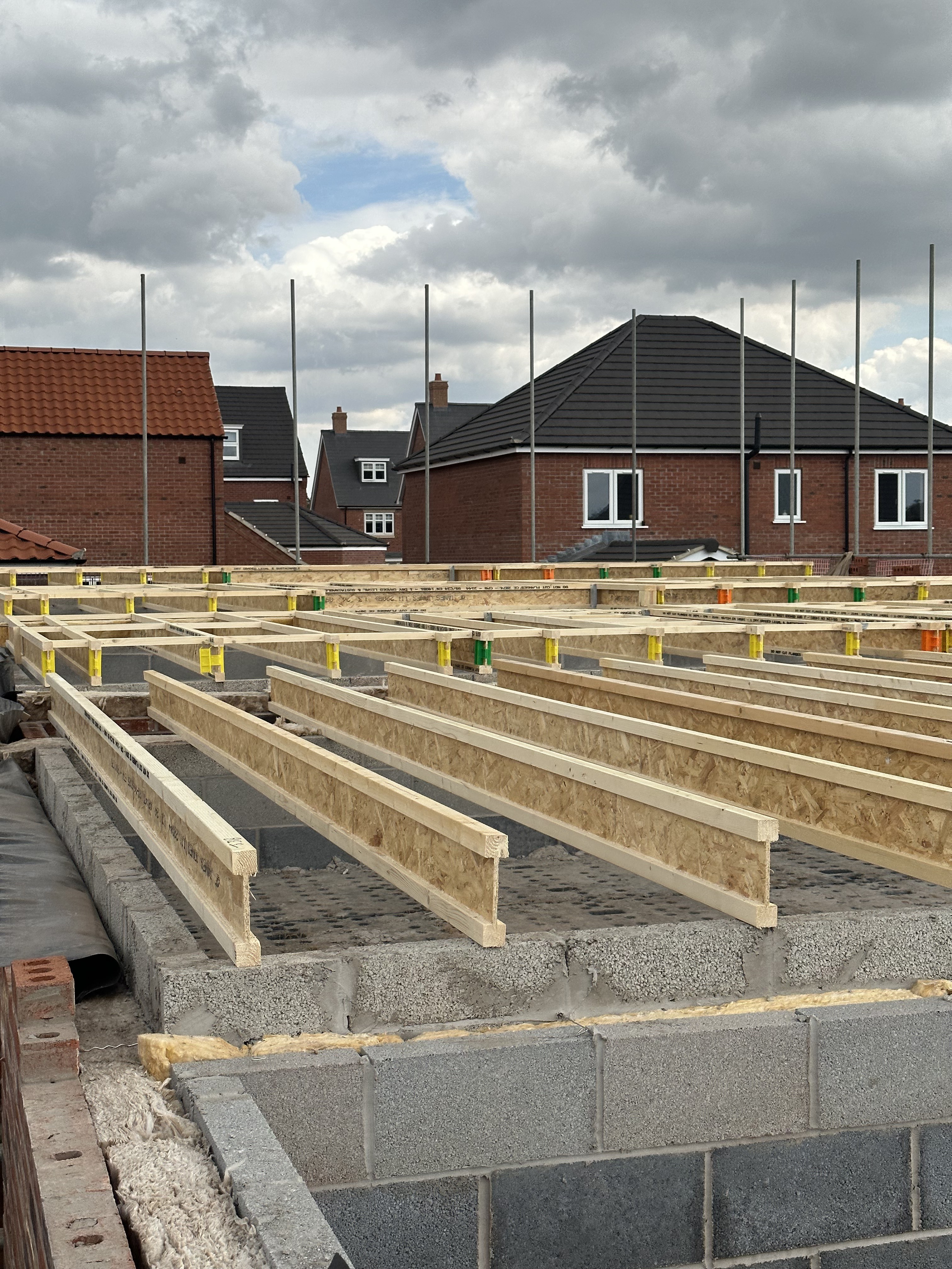 New build floor joists first fix